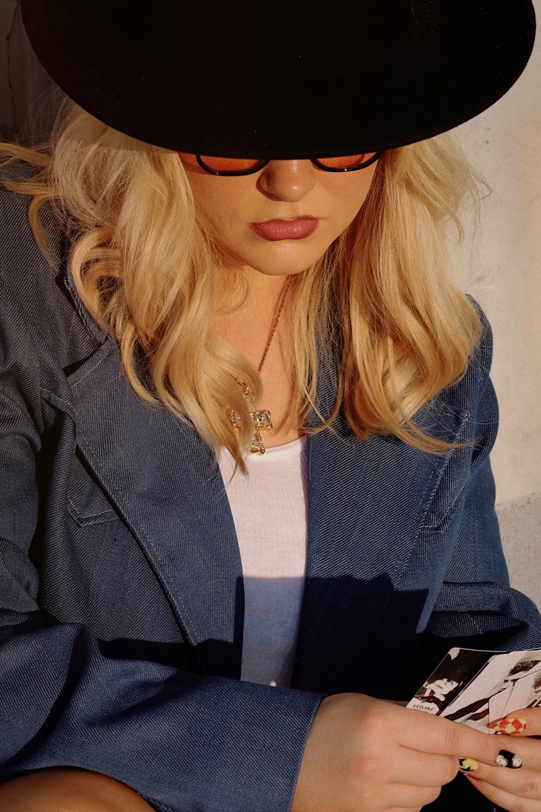 Blue Moon Denim Cropped Blazer