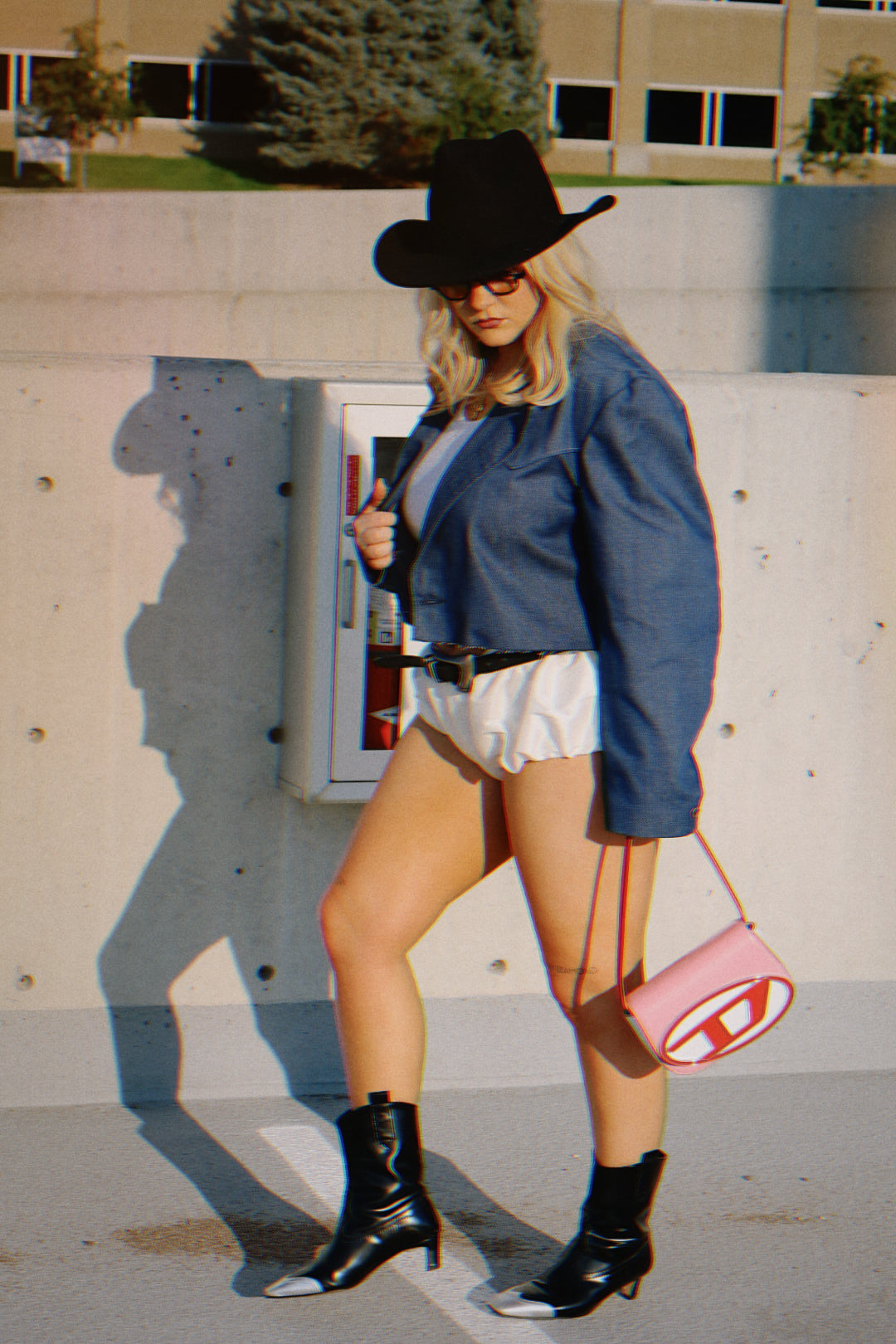 Blue Moon Denim Cropped Blazer