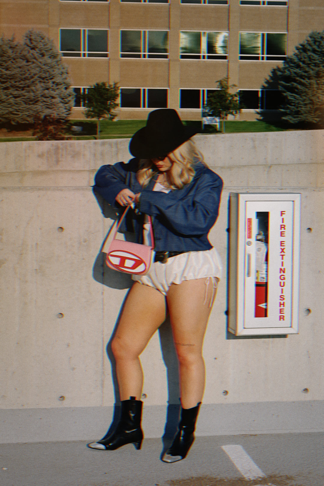 Blue Moon Denim Cropped Blazer