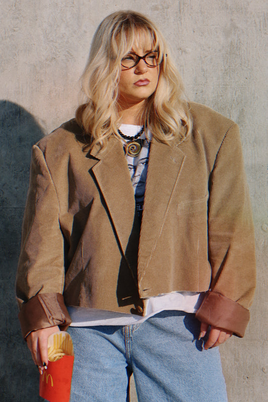 Desert Nights Corduroy Cropped Blazer