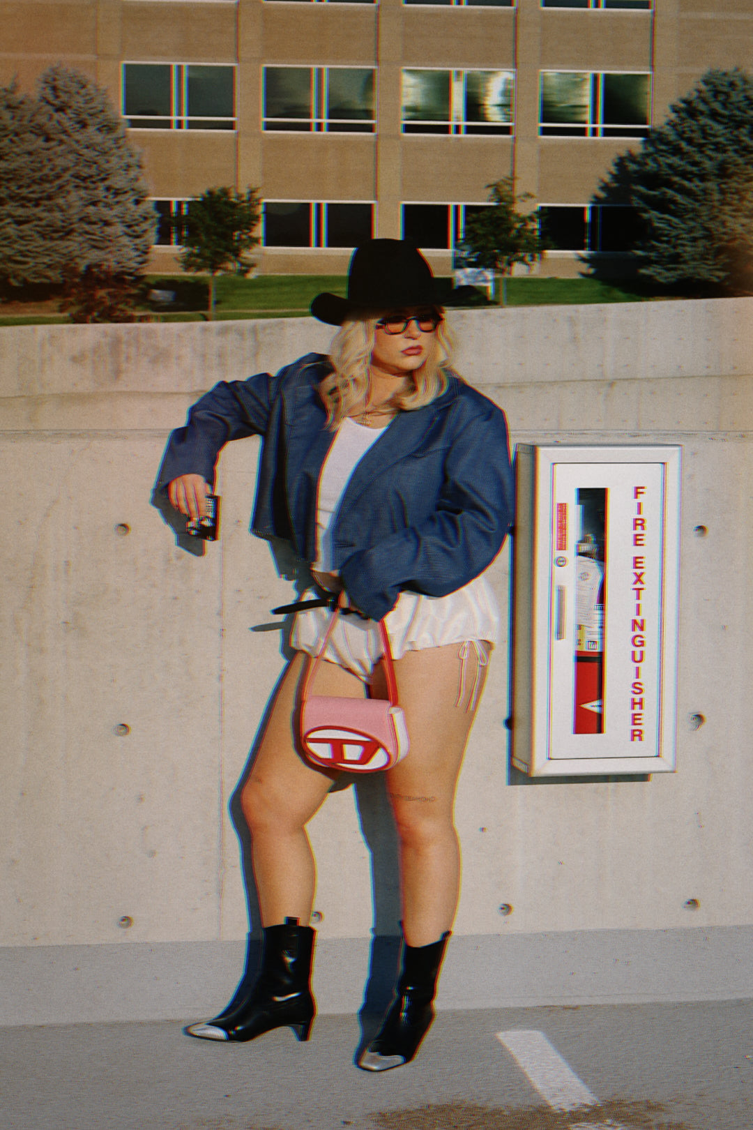 Blue Moon Denim Cropped Blazer