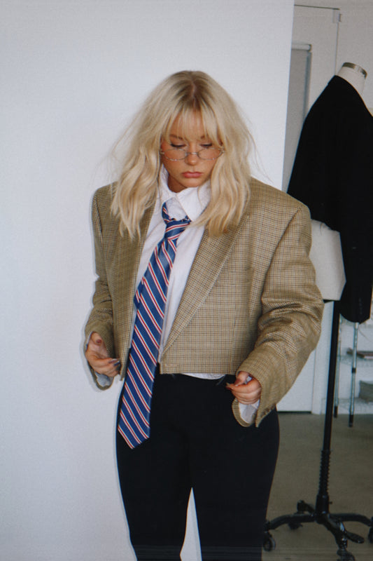 Dean's List Dropout Cropped Blazer